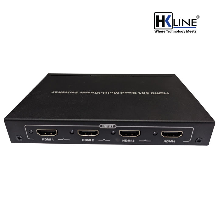 HDMI 4x1 Multi-viewer switcher with Audio 4K Seamless Quad Screen Multi Viewer Splitter 4 in 1 out HDMI Switch Adapter IR with Audio .