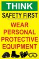 Personal Safety Industrial Caution Chart Poster Banner Industry Civil Work. 