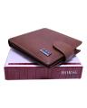 Imperial Horse Brown Leather Button Wallet For Men. 