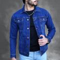 Men'S Royal Blue Denim Jacket - Stay Stylish With A Royal Blue Denim Jacket - Trending And Fashionable. 