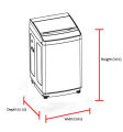 Dawlance 12kg- Fully Automatic Washing Machine -DW 270 ES - white. 