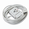 Universal 3 pin Socket Extension Board with Flexible Two Core Round Cable and Without Cable. 