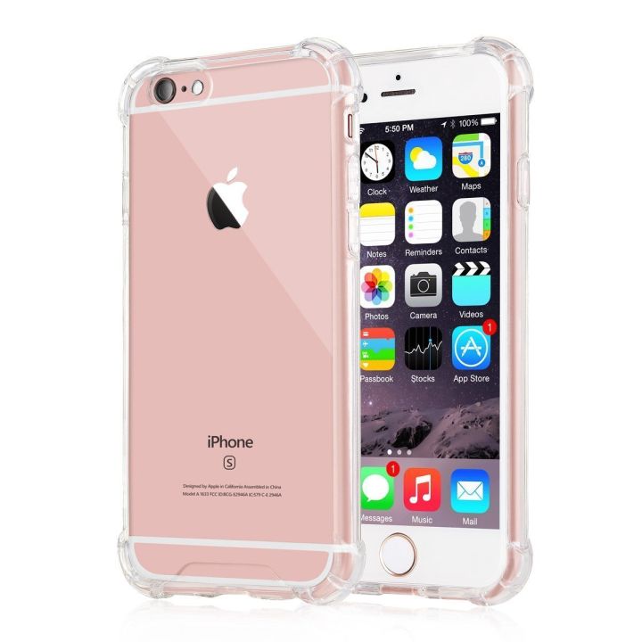 Apple iPhone 6 Back Cover Transparent Extra Bumper Anti Shock Soft Crystal Clear Case Cover For iPhone 6