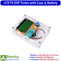 LCR-T4 ESR Transistor Tester Meter with Battery & Case | Digital Capacitor Inductor Resistor MOSFET PNP NPN Diode Triode Analyzer for Electronics Testing by Electrica. 