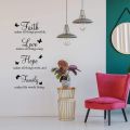 Inspirational Wall Quote Stickers Faith Hope Love Family Decals for Home, Classroom & Office Motivational Wall Decor. 