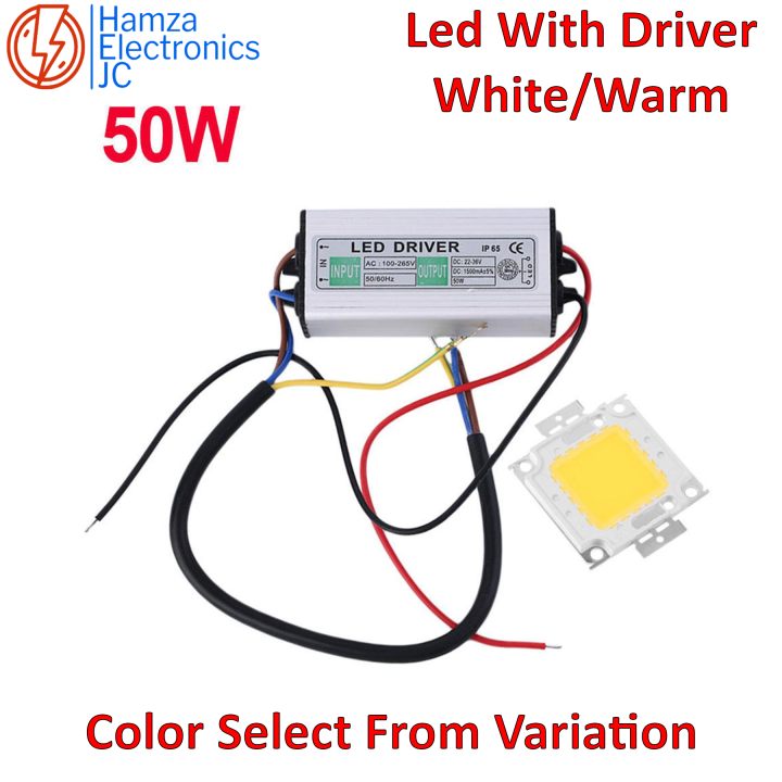 50W LED Driver Waterproof IP67 Supply High Adapter + 50W LED Chip Bulb Energy Saving For DIY Daylight
