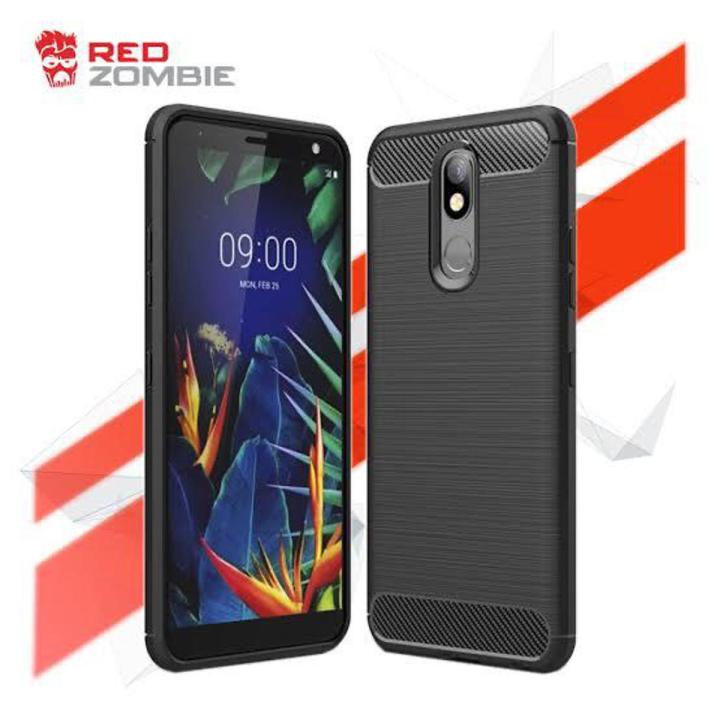 LG K40 Case Bumper Rubber Silicon Carbon Fiber Flexible Protective Cover For LG K40