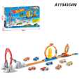 Hot Wheel 3313 Double Ring Speedway Race Track with dead loops: 2 cars included. 