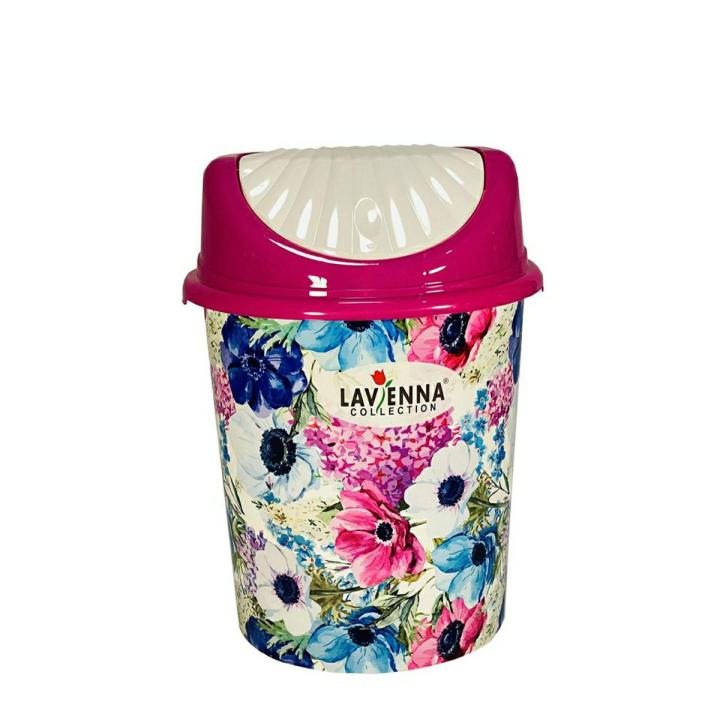 Basket Fancy Dustbin Fancy Flower Dustbin For Trash