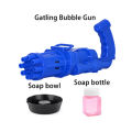 Massive Bubble Gun_ - Kids Automatic Bubble Gun_ Toys Summer Soap Water Bubble Machine Plastic Electric - Blue. 