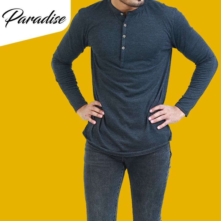 Full Sleeves Plain Export Quality Kurti Tshirts For Men