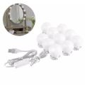 Hollywood Led Lights - Be a Movie Star at Home - Hollywood Style LED Vanity Mirror Lights Kit with 10 Dimmable Bulbs For Makeup Dressing Fixture Strip For Makeup Mirror Vanity Table Set. 