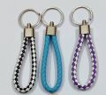 PACK Of 3 Fashion Keychain PU Leather Key Chain Braided Woven Rope Key rings Bag Keyring Car keyrings Men Women Keychains. 