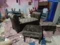 4 Seater Modern Tufted Puffy Sofa Set important Malai velvet 5 years guarantee Sale Available all colors customize. 