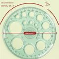 InstaOrder - 360 Degree Full Scale Protector - Full Circle Template Plastic Round Protractor for Painting Drawing Drafting Tool - 16 Circular Sizes. 
