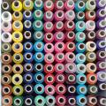 50 Sewing Thread Multi color 2 plai, Ladies color ( Falkon Traders ). 
