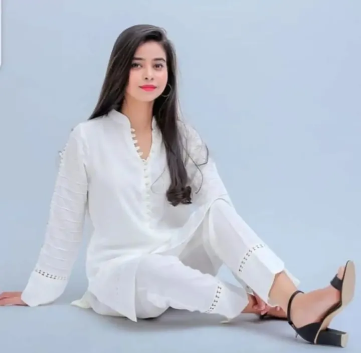 Sowear-%20White%20Two%20Piece%20Dress%20For%20Women%20Best%20for%20Girls%20And%20Womens%20Soft%20lawn%20shalwar%20kameez/%20Ready%20to%20Wear%20for%20Girls%20and%20Women%20/%20Fashion%20%5C%20Kurtas%20&%20Shalwar%20Kameez%20%5C%20Kurtis%20-%20Image%202