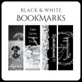 Bookmarks Set of 4 | Black and White Bookmarks | Book Aesthetics | Bookmarks for novels, Books and Quran | Book Labels | Gift Idea | Trendy Bookmark | Unique Bookmarks. 