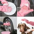 Reusable Magic Dishwashing Gloves with Scrubber - Silicone Cleaning Gloves for Dishes, Car, Kitchen, Bathroom (Multipurpose, Machine Washable). 