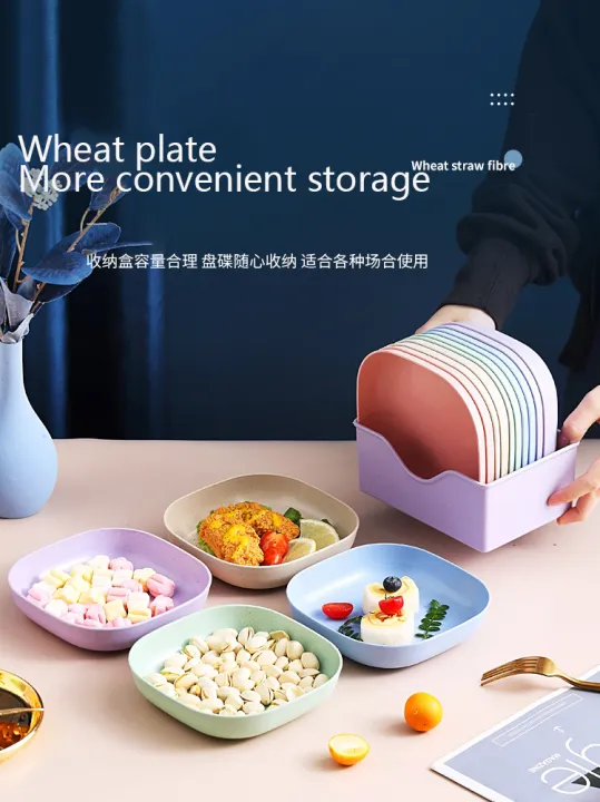 Square%20Plastic%20Dinner%20Plate%20Set%20(Set%20of%2010%20Pcs)%20Colorful%20Snacks/Breakfast%20Plate%20(Multicolor)%20-%20Image%205