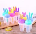 Pack of 6 Reusable Ice Cream Molds Set - Plastic - Multicolor. 