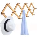 10 Hook Wall Hanger Wooden Expandable Folding Wall Hanger Mug Hat Accordion Rack. 