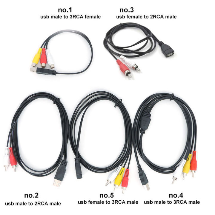 Audio%20Video%20USB%20A%202.0%20female%20Male%20To%202%203%20Rca%202/3RCA%20Male%20female%20AV%20plug%20USB%20Adapter%20connector%20converter%20Cable%20wire%20PC%20TV%20HDTV%20Q1%20-%20Image%202
