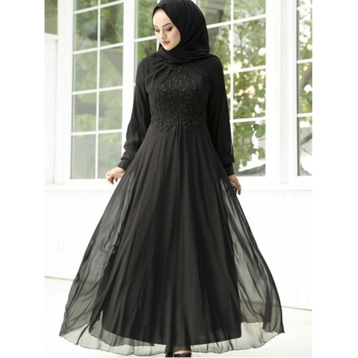 High Quality Black Pure Chiffon Unstitched Fabric for Women, Lightweight and Comfortable