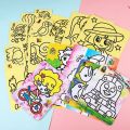 【10 pcs】Creative DIY Sand Painting Kids Montessori Toys Children Crafts Doodle Colour Sand Art Drawing Paper Educational Toy. 