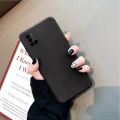 SAMSUNG A31 Matte Black Soft Silicon TPU Back Cover Case. 