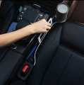 Car Seat Gap Filler, 2 Pack Multifunctional Car Seat Organizer with Cup Holder, Car Console Side Organizer for Cellphones, Wallets, Keys, Coin, Cards, Sunglasses, Passenger Side & Driver Side - Black. 