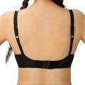 Bebelle, Tulips, Bra for girls and women, Casual Bra, Cotton Fabric Bra, Black, B Cup/C Cup. 