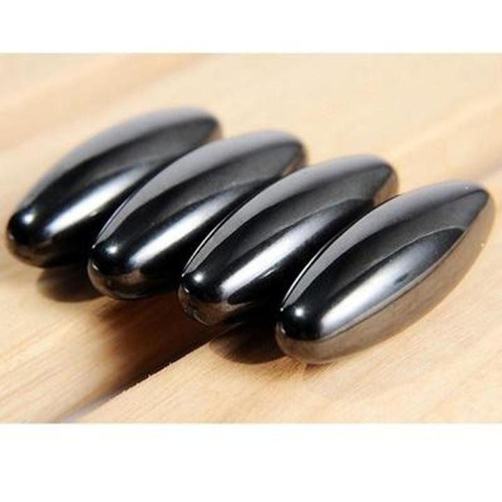 Magnetic Oval Snake Egg Shape Magnets Polished Stone (4pcs)