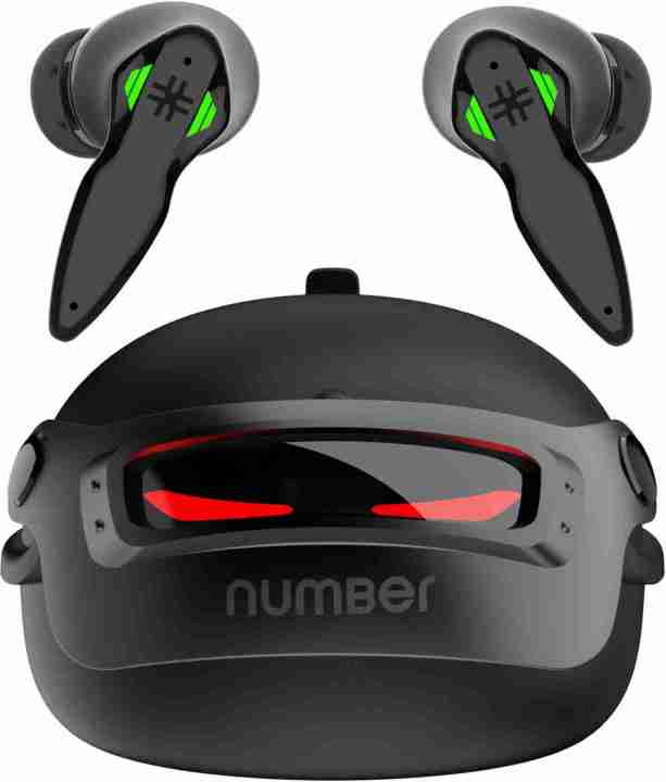 Number Super Buds Pro GT9 ENC Gaming TWS Bluetooth Headset  (Commando Black, True Wireless)
