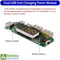 Dual USB 5V 2.4A Micro/Type-C Mobile Power Bank 18650 Battery Charging Module – Fast Charging, DIY Power Bank Board for Smartphones, Tablets & Gadgets by Electrica. 