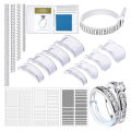 Invisible Ring Sizer Invisible Ring Size Adjusters Set with Polish Cloth 17 Pcs Silicone Spirals Tightener for Loose Rings Ring Resizer Spacer Plug-in for Tpu Ring Tightener. 