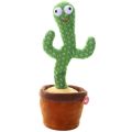 Rechargeable Dancing and Singing Cactus Toy with Recording Lighting Repeats What You Say Fun Toy Gifts for Boys and Girls. 