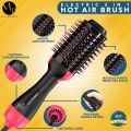 Electric 3 in 1 Hot Air Brush, Professional Hair Straightener Hair Curler Hair Blower Brush, Hair Dryer and Styler Volumizer Comb, Ceramic Coated Hair Curler Straightener Dryer Rotating Brush,. 