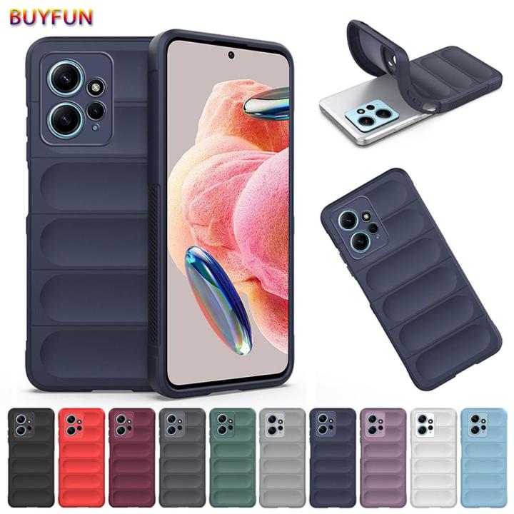 For Redmi Note 12 4G Silicone Shield Case Anti-Drop For Redmi Note12 4G Safety Protection Phantom Shockproof Back Cover