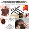 50 peaces Heavy Duty Hair Pins Plain in black. 