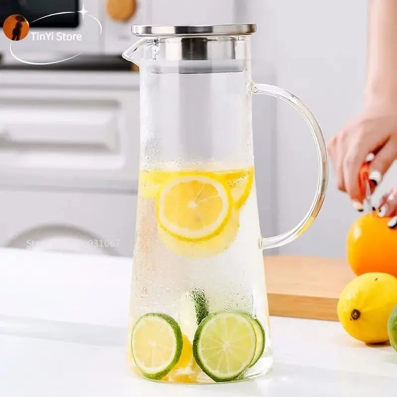 Borosilicate Steel-Lid Juice Jug