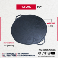 Cast Iron Tawa 15" (38 CM)  Krucible Kitchen , Paratha Dosa Pan Tawa, Tawa Non Stick. 