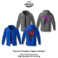 The Vintage Clothing Pack Of 2 Premium Digital Printed Zipper Hoodies For Men / Hoodies For Men / Hoodies For Girls / Hoodies For Women / Zipper Jacket For Men / Zipper Jacket For Girls / Zipper Hoodies For Men / Hoodies For Boys / Jacket For Boys. 