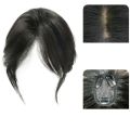 Side Fringe 3D Middle Part Bangs Natural Invisible Hairpieces with Toupee Top Hair Bangs Full Cover Hair Extensions Fake Bangs Women. 