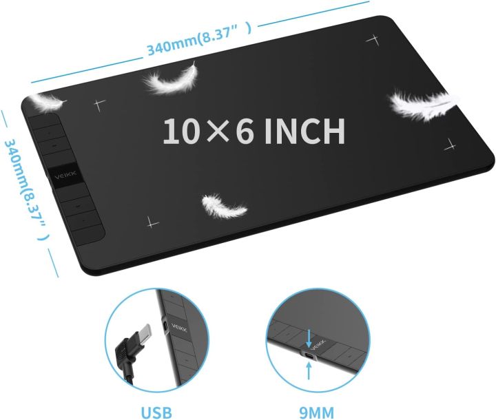VEIKK%20A15%20PRO%20Graphic%20Drawing%20Pen%20Tablet%2010%20*%206%20inch%20%20Quick%20Dial%20Support%20(Grey)%20%20+%20VEIKK%20VK1060%20Drawing%20Tablet,%2010%20x%206%20Inch%20Graphics%20Tablet%20-%20Image%206