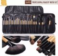 Pearlin 24 Pieces Makeup brushes - Professional Eye and Face brushes set with leather bag - Foundation brush - Eyeshadow brushes set. 