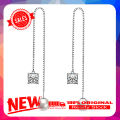 Women Silver Plated Thin Chain String Dangle Long Line Liner Threader Earrings. 