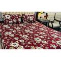 New Design-High Quality Cotton Crystal Bed Sheet -  Red colur. 