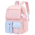 high quality kids school bag with beautiful silicone keychain. 
