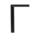 2X Teacher 0-30cm 0-20cm Measuring Range L Shaped Design Square Ruler Black. 